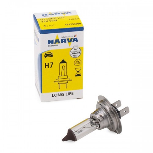 483293000 NARVA Лампа H7 LONG LIFE 12V 55W PX26d LONG LIFE 48329