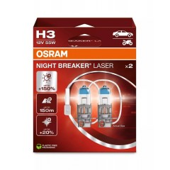 Лампа H3 OSRAM NIGHT BREAKER LASER 12V 55W PK22S +150% 64151NL-2HB
