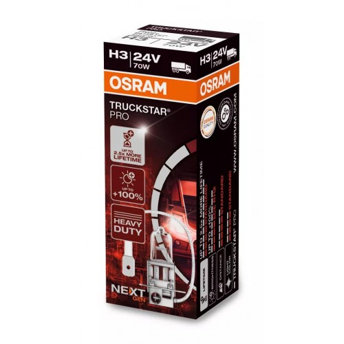 64156TSP-FS Лампа OSRAM H3 70W 24V PK22S TRUCKSTAR PRO 64156TSP