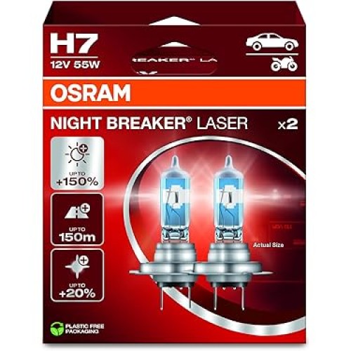 64210NL-2HB OSRAM Лампа H7 12V 55W PX26D NIGHT BREAKER LASER +150% 64210NL-2HB