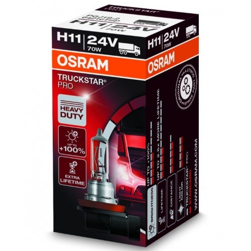 64216TSP-FS OSRAM Лампа H11 24V 70W PGJ19-2 TRUCKSTAR PRO 64216TSP