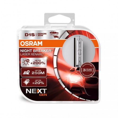 66140XNN-FS OSRAM Лампа D1S 35W PK32D-2 XENARC NIGHT BREAKER LASER NEXT GEN +220% 66140XNN