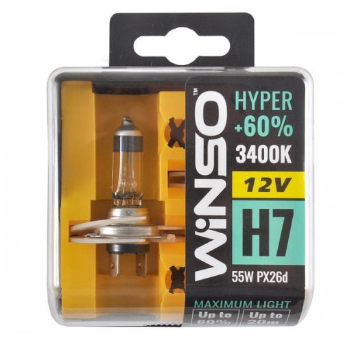 712730 12V H7 HYPER +60% 55W PX26d SET WINSO 712730