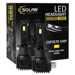 Лампа LED H1 12/24V 30W 3000Lm 6500K SOLAR 8401S2, CSP3570 2шт.