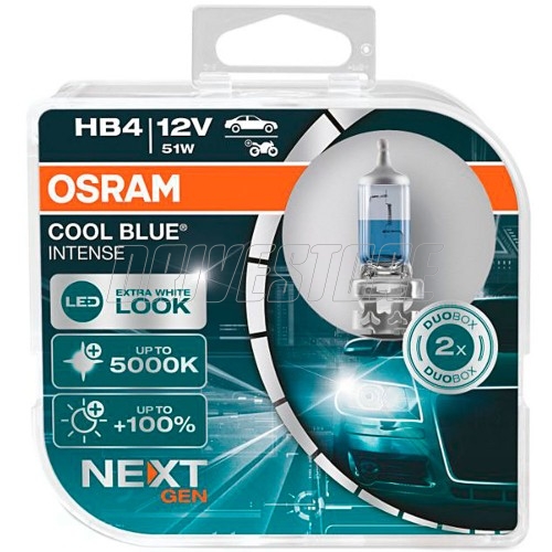 9006CBN-HCB-DUO OSRAM Лампа HB4 12V 51W P22D COOL BLUE INTENSE NEXT GEN +100% 9006CBN-HCB