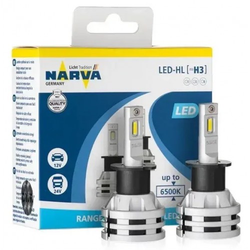 180583000 NARVA Лампа LED H3 19W P43t-38 12/24V (2 шт.) LED Retrofit 18058
