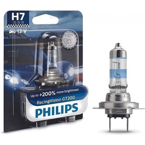 Автолампа Philips H7 12972RGTB1 RacingVision GT200 +200% 12V 55W (PX26d) B1 (блістер) 12972RGTB1