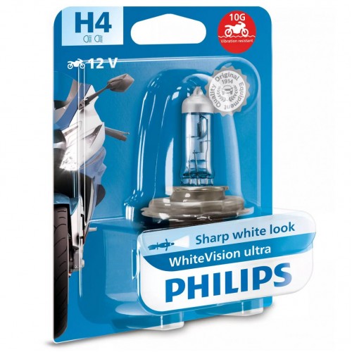 Автолампа Philips Н4/W5W 12342 WVU 12V WhiteVision ultra +60% (4200K) (блістер) 12342WVUSM