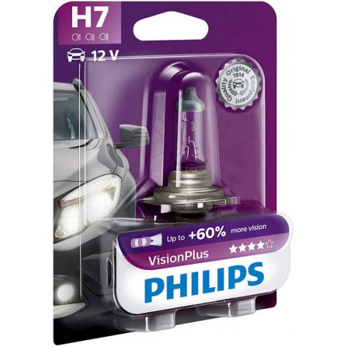 Автолампа Philips VP 12972-B H7 Vision Plus 12V 55W (PX26d) (блістер) 12972VPB1