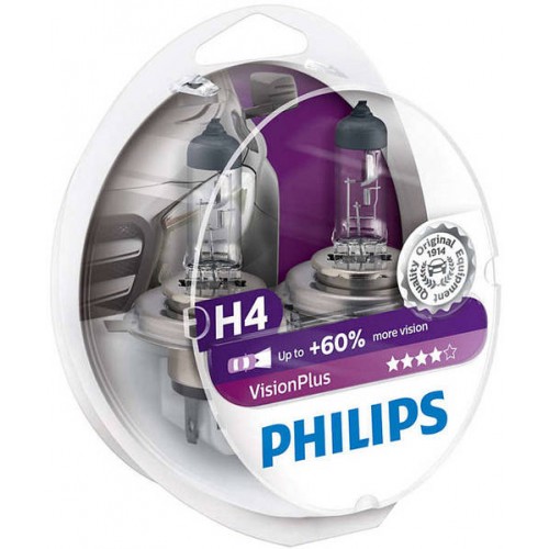 Автолампа Philips VPS2 12342 H4 Vision Plus SP 12V 60/55W (P43t-38) (блістер) 12342VPS2