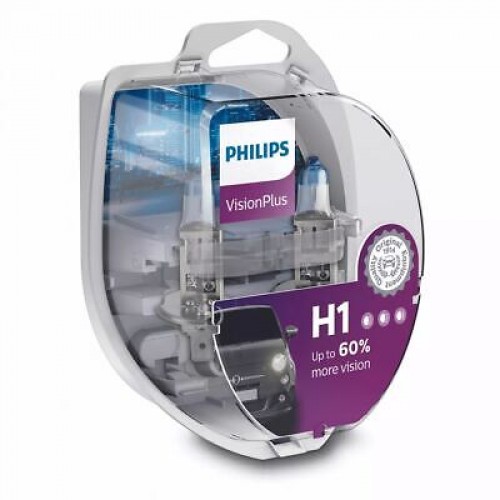 12258VPS2 (PHILIPS) H1 VisionPlus (+60%) 12V 55W P14,5s Set 2 pc. 12258VPS2