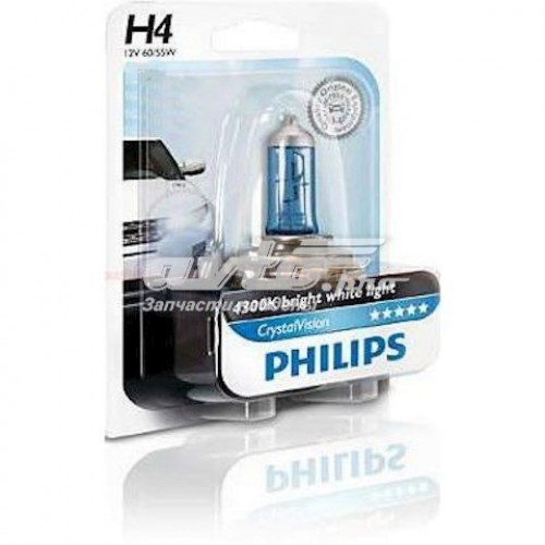 12342CVB1 (PHILIPS) H4 Cristal Vision 12V 60/55W P43t-38 Blst. 1 pc. 12342CVB1