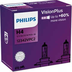 12342VPC2 (PHILIPS) H4 VisionPlus (+60%) 2pc.