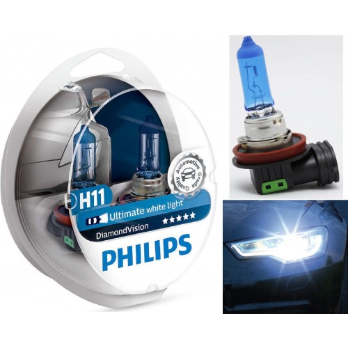 12362DVS2 (PHILIPS) H11 Diamond Vision 12V 55W PGJ19-2 SP 2 pc. 12362DVS2