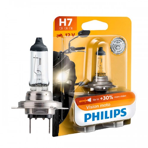 12972PRBW (PHILIPS) H7 Vision Moto (+30%) 12V 55W PX26d 12972PRBW
