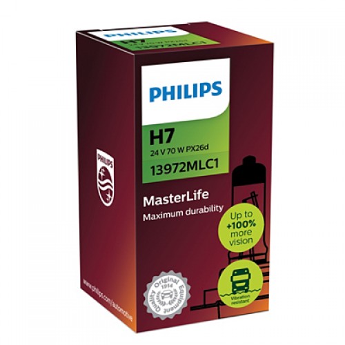 13972MLC1 (PHILIPS) H7 MasterLife 24V 70W PX26d 13972MLC1