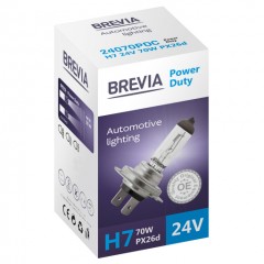 Автолампа BREVIA H7 24V 70W PX26d Power Duty CP ГАЛОГЕН 24070PDC