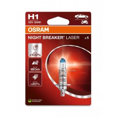 Лампа H1 12V 55W P14,5S OSRAM NIGHT BREAKER LASER +150% 64150NL-1BL