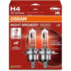 64193NBS-2HB OSRAM Лампа H4 12V 60W P43t NIGHT BREAKER SILVER +100%