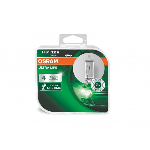 64210ULT-2HB OSRAM Лампа H7 12V 55W PX26D ULTRA LIFE 64210ULT-2HB