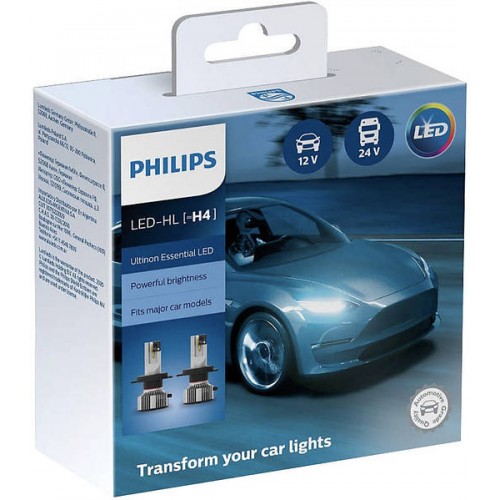 Комплект автоламп Philips LED H4 11342U3022 Ultinon Pro3022 HL X2 113422U3022X2