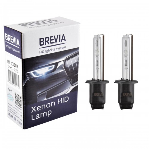 12143 BREVIA Автолампа H1,4300K,85V,35W P14.5s KET,(2шт.) XENON 12143