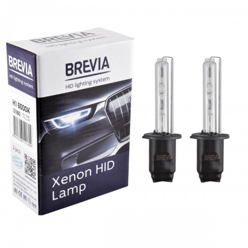 12160 BREVIA Автолампа H1,6000K,85V,35W P14.5s KET,(2шт.) XENON 12160