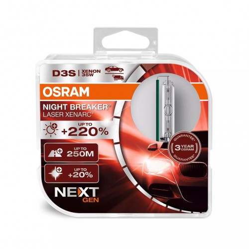66340XN2-2HB OSRAM Лампа D3S 35W PK32D-5 XENARC NIGHT BREAKER LASER NEXT GEN +220%2,2 66340XN2-2HB