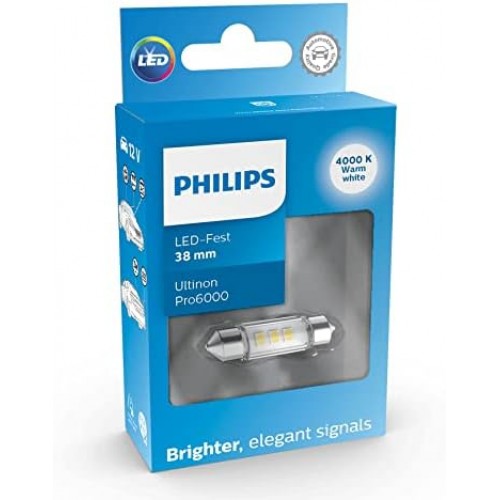 11854WU60X1 (PHILIPS) Festoon 38mm LED Ultinon Pro6000 (4000K) 11854WU60X1