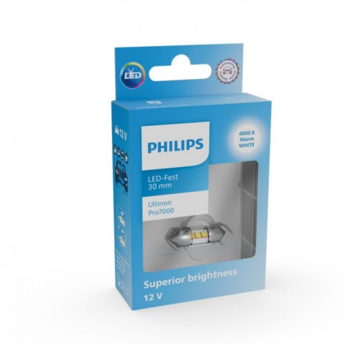 11860WU70X1 (PHILIPS) LED FESTOON 30MM Ultinon Pro7000 SI 12V 11860WU70X1