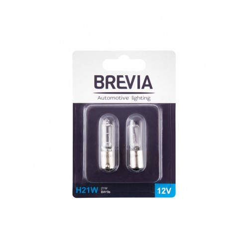 12329B2 BREVIA Автолампа H21W 12V 21W BAY9s blister 2шт. 12329B2