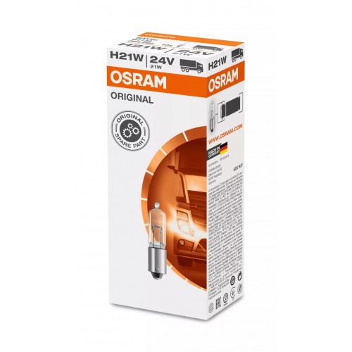 64138-UNV OSRAM Лампа H21W 24V 21W BAY9S ORIGINAL 64138