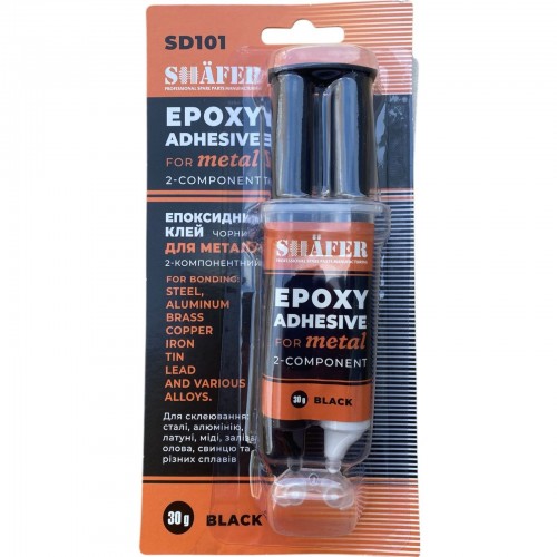 Клей епоксидний для металу SHAFER SD101 чорний+білий 30гр