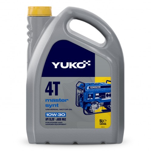 Олива YUKO MASTER SYNT 4Т 10W-30 API SL/CF каністра 5л ПЕ 26706