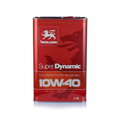 Олива моторна WOLVER SUPER DYNAMIC SAE 10W-40  каністра 4л жерсть