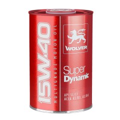 Олива моторна WOLVER SUPER DYNAMIC SAE 15W-40  каністра 1л жерсть