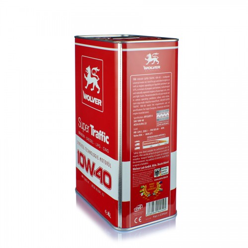 Олива моторна WOLVER SUPER TRAFFIC SAE 10W-40  каністра 4л жерсть
