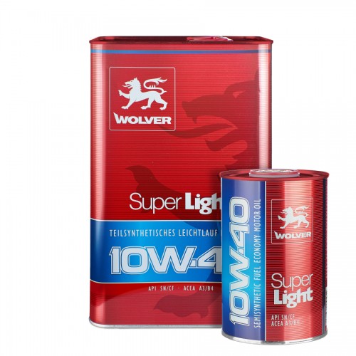 Олива моторна WOLVER SUPER LIGHT SAE 10W-40  каністра 5л жерсть