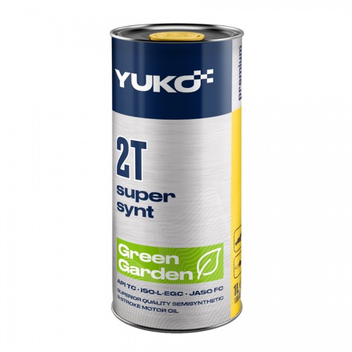 Олива для двотактних бензинових двигунів YUKO SUPER SYNT 2T (FС) API TC каністра 1л жерсть