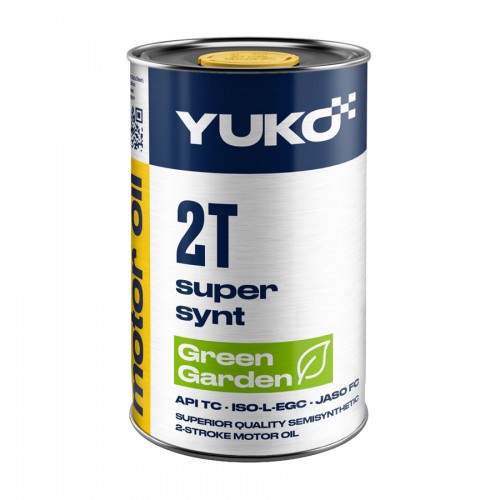 Олива для двотактних бензинових двигунів YUKO SUPER SYNT 2T (FС) API TC 0,5л каністра 0,6л жерсть
