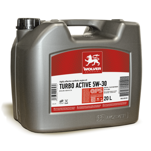 Олива моторна WOLVER TURBO ACTIVE SAE 5W-30 API CK-4/SN каністра 20л ПЕ