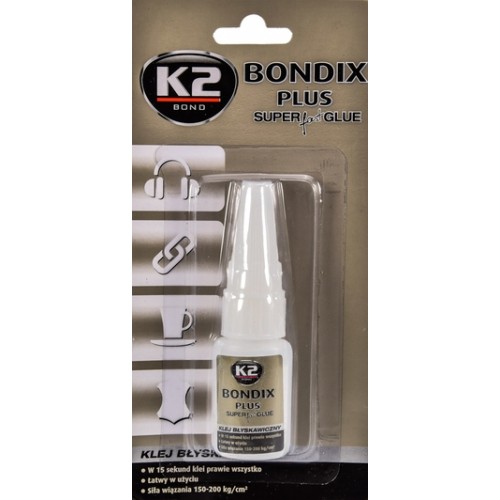 Суперклей універсальний K2 Bondix Plus прозорий 10 г (B101) K20071