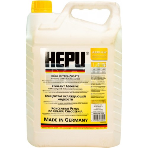 Рідина охолоджуюча HEPU Антифриз -38 °C G11 жовта концентрат 5л. (P999-005) HE0041