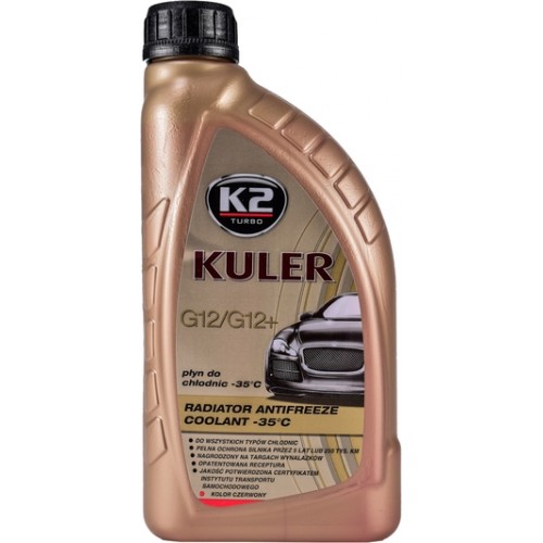 Рідина охолоджуюча K2 Kuler Long Life -35 °C G12 червона 1л. (T201C) K20260