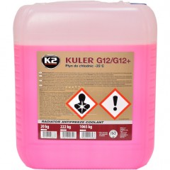 Рідина охолоджуюча K2 Kuler Long Life -35 °C G12 червона 22 кг (W406C)