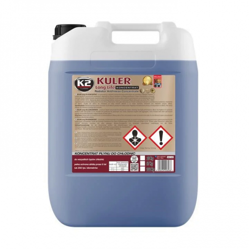 Рідина охолоджуюча K2 Kuler Long Life G11 блакитна концентрат 23 кг (W416N) K20732