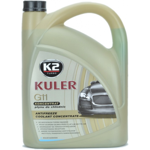 Рідина охолоджуюча K2 Kuler Long Life G11 блакитна концентрат 5л. (T215N) K20272