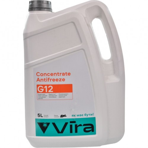 Рідина охолоджуюча VIRA Concentrate Antifreeze G12 червона концентрат 5л. (VI3001) VI3001