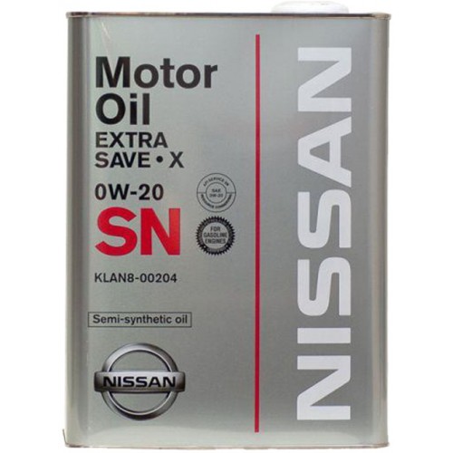 Моторна олива Nissan Extra Save X 0W-20 4л. KLAP000204