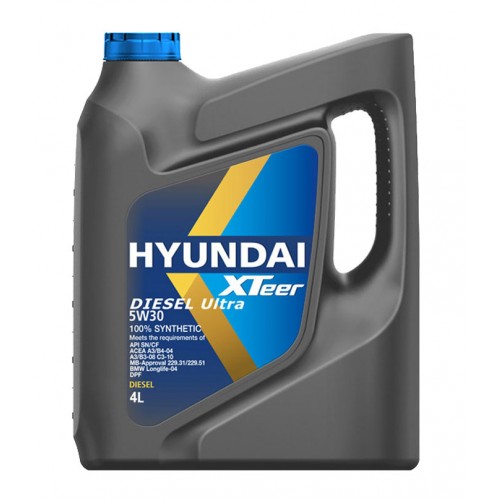 Моторна олива HYUNDAI XTeer Diesel Ultra SN/CF 5W-30 4л. 1041222
